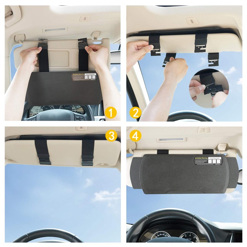 WANPOOL Car Visor Sunshade Extender, Window Shade, Anti-Glare Sun Blocker