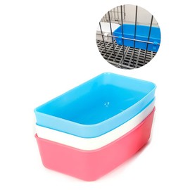 AMZSYLV Pack of 3 Rabbit Feeder Waterer Chicken 15 OZ Guinea Pig Cage Bowl Food Water Container Hanging Feeding Dish Coop Cup Treats Drinker for Pigeon Dove Puppy Cat Bird Bath Basin Hamster Bed