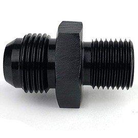 10AN Flare to Metric 18 x 1.5mm Pipe Hose Adapter Fitting Aluminum Black Anodized AN10 Male Flare to M18-1.5 mm Male Metric Thread