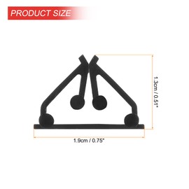 MECCANIXITY 24 Pcs Game Card Stands Paper Board Business Cards Display Holders Plastic 0.75 Inch Black Miniature for Table Number Tags Board Game Menus Labels