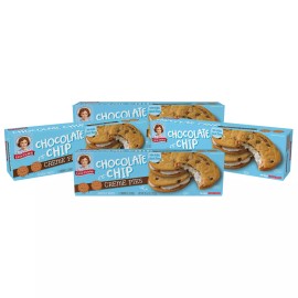 Little Debbie Chocolate Chip Creme Pies, 4 Boxes with Vanilla Creme