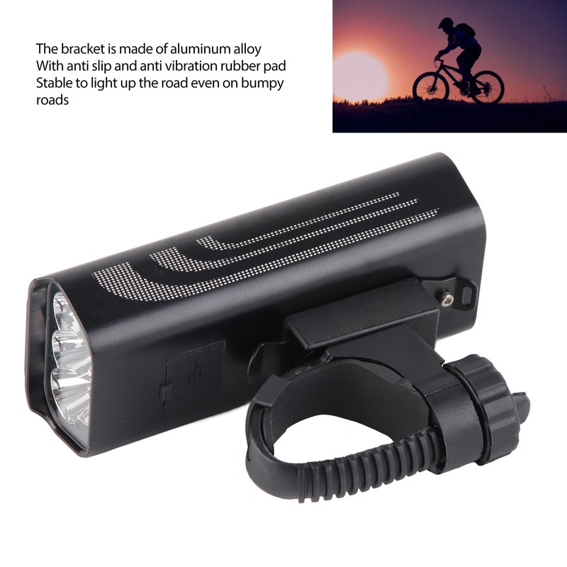 Bike Headlight 6000lm 6 Modes IPX6 Waterproof USB Charging 5