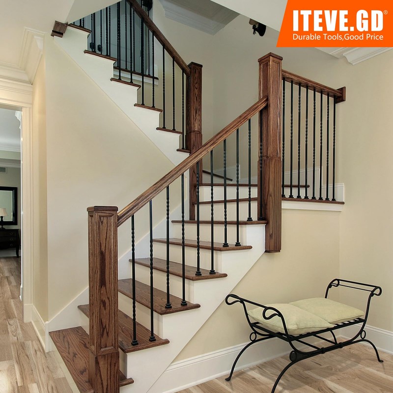 ITEVE.GD Wrought Iron Balusters - 10Pack,Hollow Double Twist Iron Spindles,Decorative