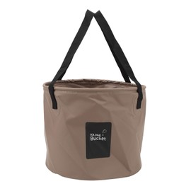 20L Portable Camping Bucket PVC Folding Water Bucket High Capacity Collapsible Container for Outdoor Activities Sand Color