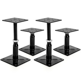 Yarlung 4 Pack Adjustable Support Jacks for Floor, Heavy Duty Screw Jacks House Jack Stand, Floor Joist Jacks Post 4" to 7" for Level and Lift Supports, Floor Straightener, Deck Foundation