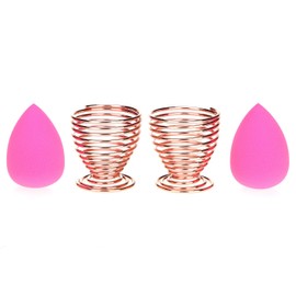 LanMa Beauty Sponge Blender Holder,(2 Pack Rose Gold) Makeup Sponge Drying Stand Storage Egg Powder Puff Display Stand