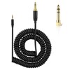 Xivip QC35 Audio Cable Coiled Headphones Aux Cord, with 6.35mm