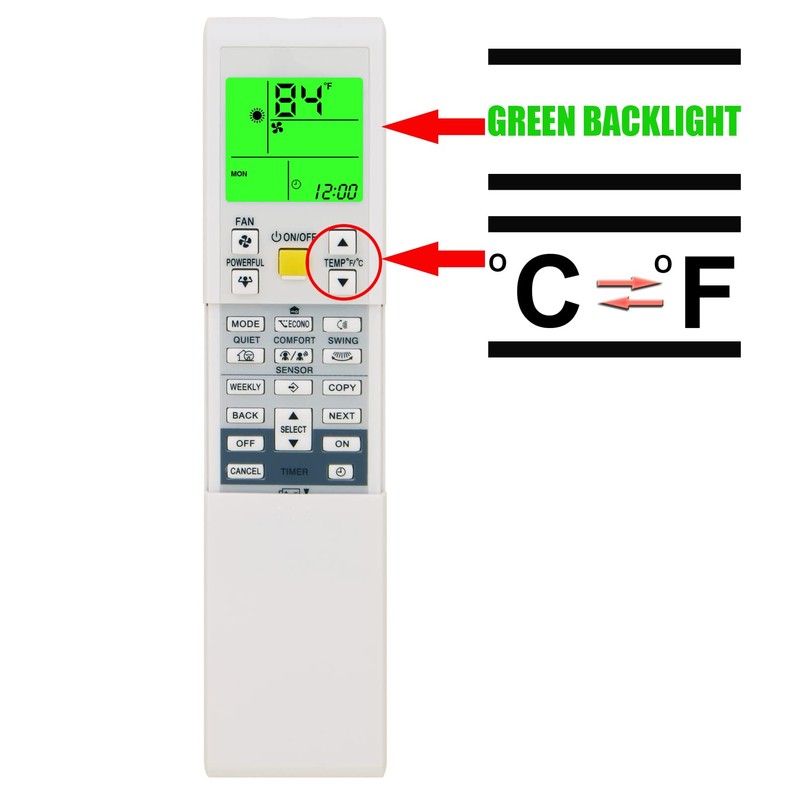 Replacement for DAIKIN AC Air Conditioner Remote Control ARC452A9 ARC452A10