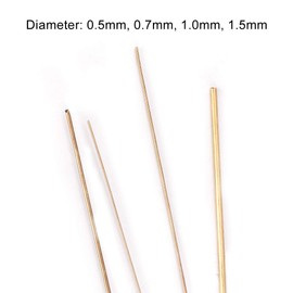 Gold Welding Rod, 4pcs 0.5mm 0.7mm 1.0mm 1.5mm Gold Silver Welding Rods Solder Wire Low Temperature Metal Soldering Rods Gold Silver