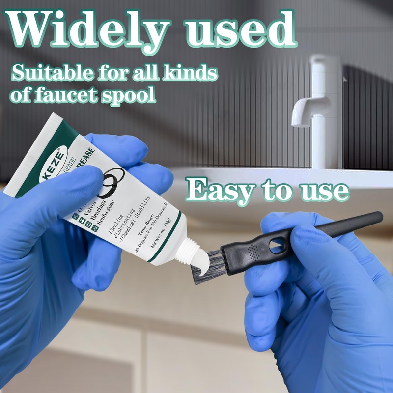 KEZE Food Grade Silicone Grease for Plumber Faucet Pool Lube