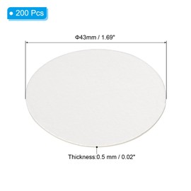 PATIKIL 43mm/1.69" Aluminum Foil Cap Liner, 200 Pack Resistant Tamper Induction Heat Sealer Sealing Liners for PE/HDPE Plastic Bottle Jar Lid