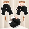 BESSTEVEN Winter Fingerless Gloves Convertible Mittens with Flip Top Thermal