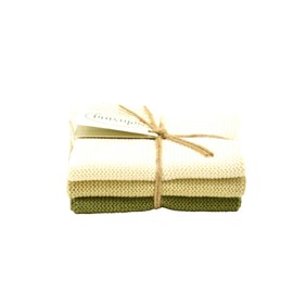 Solwang Cleaning Cloth Olive Combi Knitted Wipes Cotton Wipes Stainless Steel