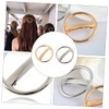 Healvian 2pcs Geometric Metal Circle Hair Clips for Women Spring