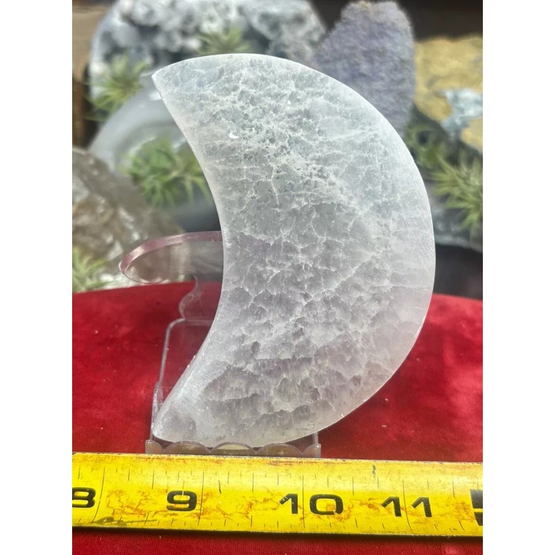 4” Selenite Charging Plate Moon Shaped