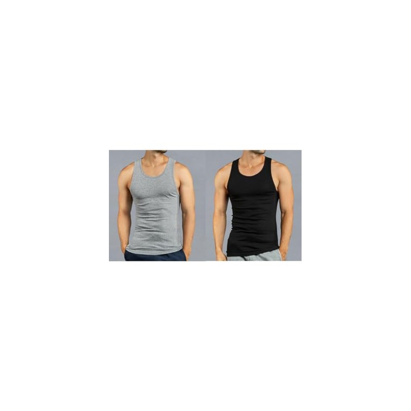Knocker Men's 3 pc Tank Top Undershirts A-Shirt (M, 2
