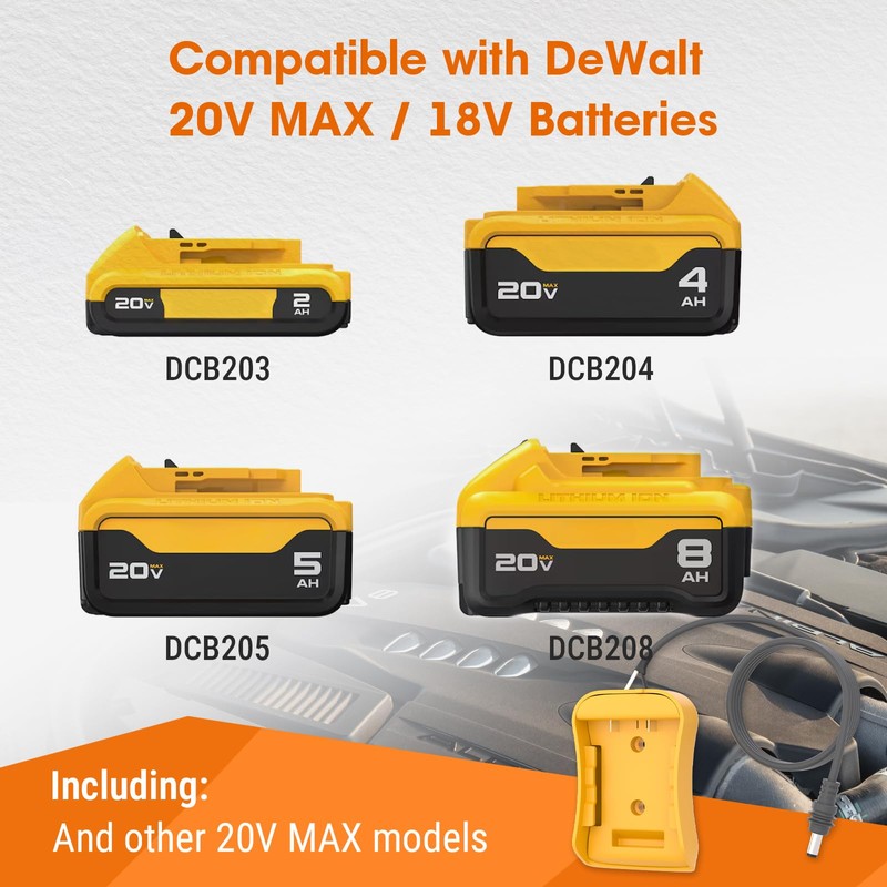 MaySpare Starlink Mini Battery Adapter, Power Cable Compatible with De.Walt