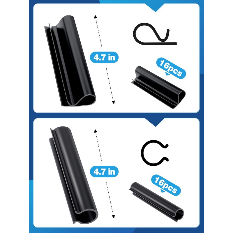 48 Pack Winter Pool Cover Clips for Above Ground Pools-