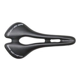 Selle San Marco - Aspide Supercomfort Open-Fit Dynamic Wide, Gravel Bike Saddle with Wide Seat and Oversized Gel Padding, Curved Shape and a Steel Alloy Rail - Black - L2