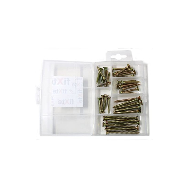 40 x fiXte Phillips Head Countersunk Screws Chipboard Wood Zinc