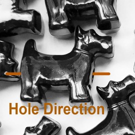 Black Dog Scotty Terrier Large Hole Made in USA 1" Wide Pk/15