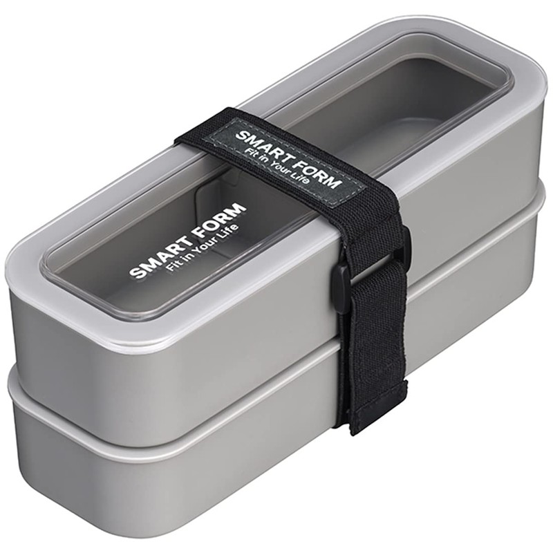 Iwasaki Industries B-1484 GN Lunch Box, 3-Way Slim, Easy Care,