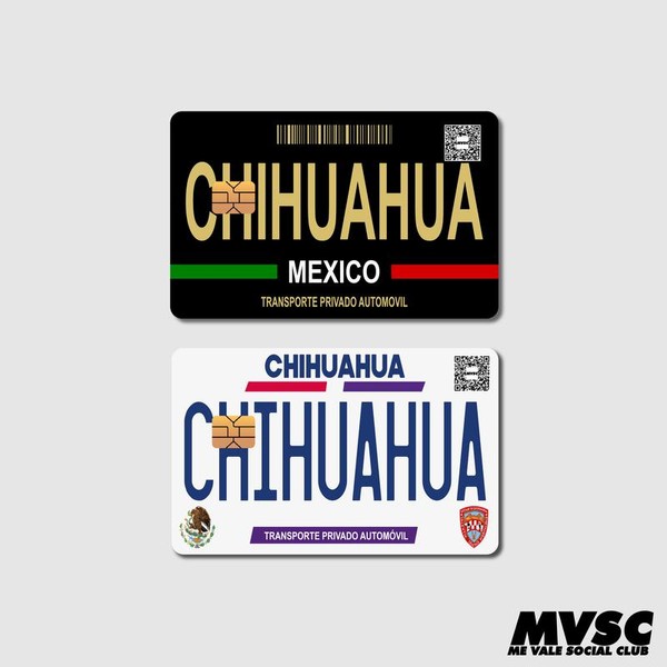 Card Stickers - Mexico Placas (Mexican License Plate) - For