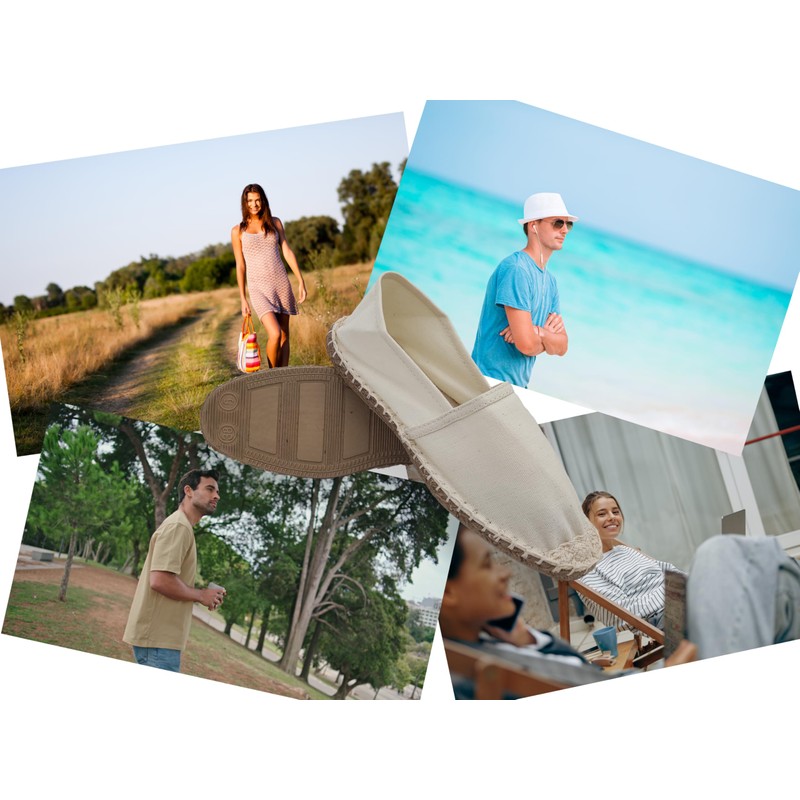Mens Womens Canvas Espadrilles Summer Shoes Slip On Classic Flat
