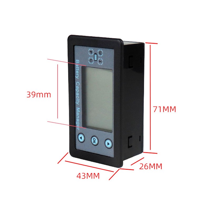 Battery Capacity Manager 200A Monitor LCD Digital Display Battery Coulometer