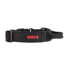 KONG Collar de perro acolchado ultra duradero con asa cómoda (XL, negro)