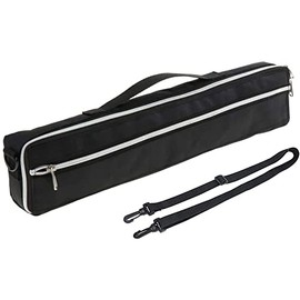 Jiayouy 16 Hole Flute Case Cover Bag Carry Bag with Adjustable Shoulder Strap & Plush Lining Black 16"x 2.5"x 3.7"