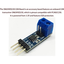 Waveshare SN65HVD230 CAN Board Connecting MCUs to CAN Network Features ESD Protection Communication Evaluation Development Board 3.3V