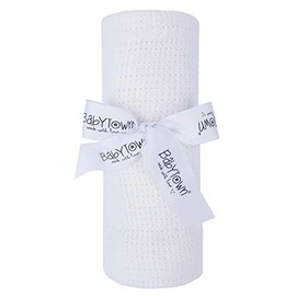 STCompany 90 x 70cm 100% Cotton Cellular Baby Blanket (White)