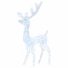 vidaXL Acrylic Reindeer Decoration with 140 LEDs- 4 ft Cold