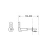 GROHE Rapid SL Xtra Wall Brackets, Flexible Placing Chrome 38733000