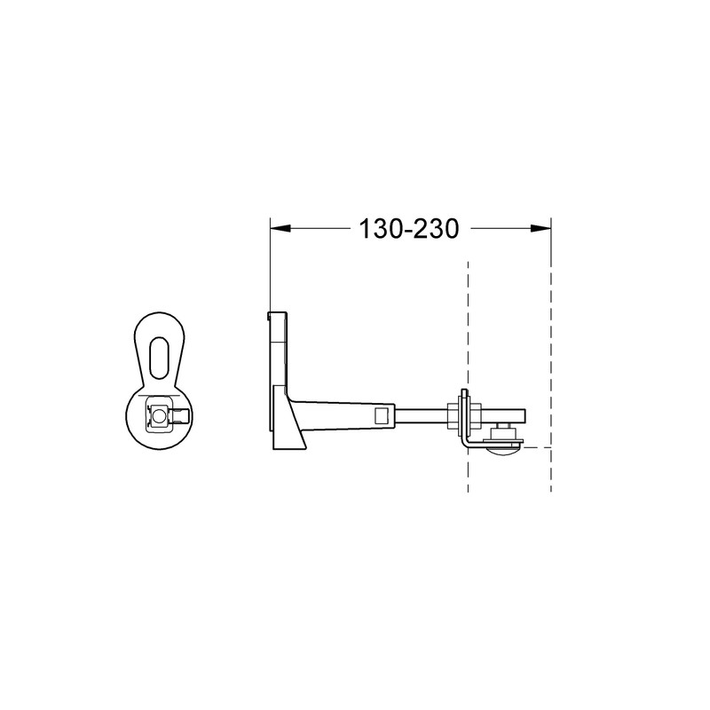 GROHE Rapid SL Xtra Wall Brackets, Flexible Placing Chrome 38733000