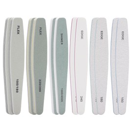 BTYMS 12 Pcs Nail Files and Buffers for Acrylic Nails and Natural Nails, 150,180, 240, 100/180,220/280, 1000/4000 Grits