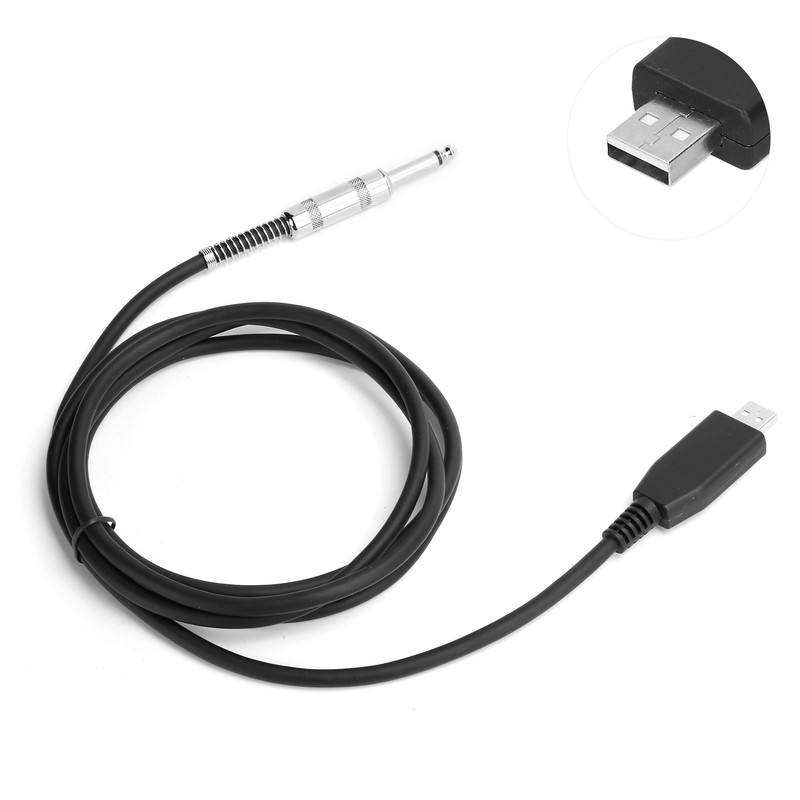 USB Guitar Cable USB Male to 6.35mm Mono Jack Connector