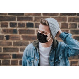 BaF Community Masks Teenagers Adolescents Pack of 2 Unisex Face Mask Reversible Mouth and Nose Protection Reversible Mask Cotton BCI Washable 14 cm Wide