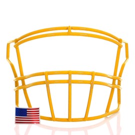 Green Gridiron - SF-2BD for Riddell SpeedFlex + Chrome US Flag Helmet Decal (Green Bay Gold)