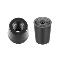 sourcing map Rubber Feet Buffers Pads D24x19xH31mm Buffer Feet Furniture Cutting Board Electronic Scale Leg Pads Anti-slip Black 12pcs