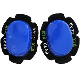 RTX Leathers Universal Durable Motorcycle Knee Sliders Motorbike Knee Slider Pucks - Hook and Loop Backed for Racing/Trackday Training/Road Motorbike Riding. (Blue)