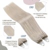 Ugeat Micro Loop Human Hair Extensions 16Inch Micro Ring Hair