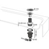 Wirquin 30723747 Tourbillon Shower Drain Diameter 90 Chrome Plated with