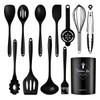 IMLUCKY - Juego de Utensilios de Cocina Negros - Herramientas