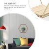 STOBAZA 2 Pack Hexagonal Wall Mounted Gold Shelves Wall Decor