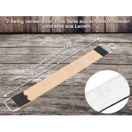 Professional Razor Strop Leather Linen with Solingen Paste