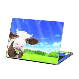 MightySkins Glossy Glitter Skin Compatible with Apple MacBook Air 13.6” M2 (2022) - Cow Face | Protective, Durable High-Gloss Glitter Finish | Easy to Apply and Change Styles | Made in The USA