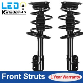 LEDKINGDOMUS Pair Front Struts Shocks w/ Coil Springs For 2009 - 2014 Nissan Maxima 3.5L FWD
