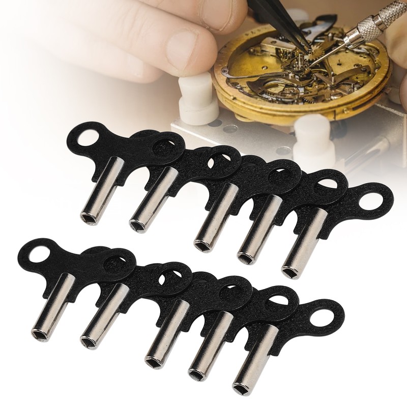 10pcs Clock Winding Key Steel Wall Clock Mechanical Desk Clocks